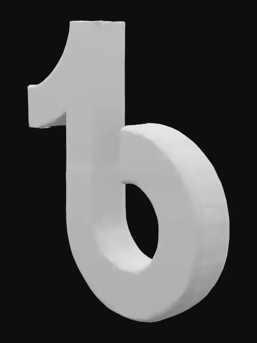 3D model for TikTok Logo