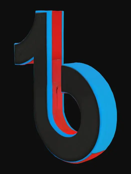 3D model for TikTok Logo