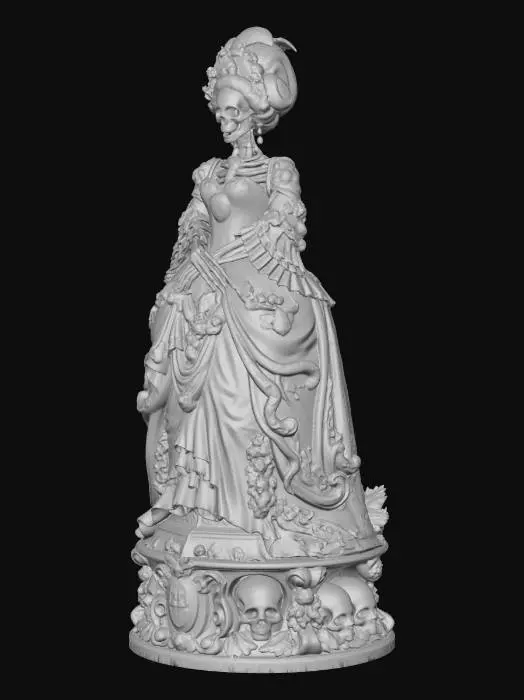 3D model for The Rococo Skeleton Bride