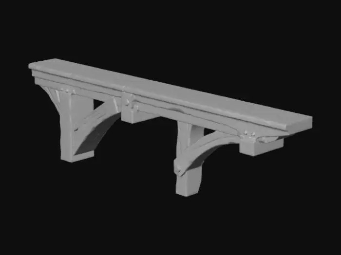 3D model for Wooden Shelf Support