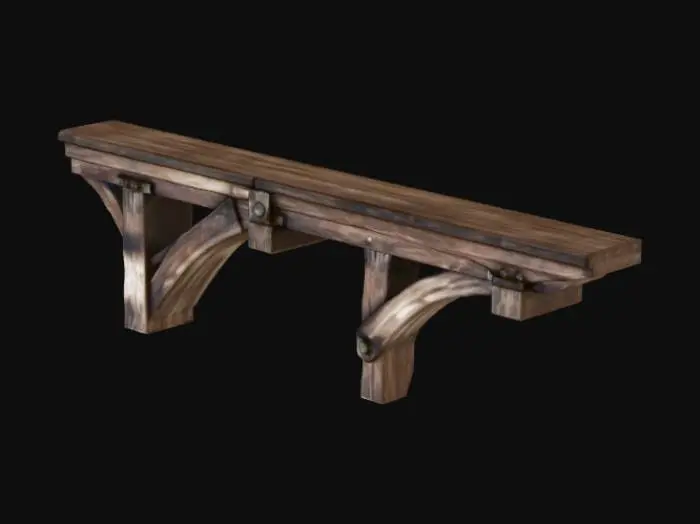 3D model for Wooden Shelf Support