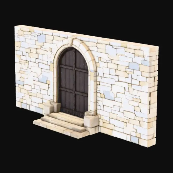 3D model for Medieval Stone Gateway