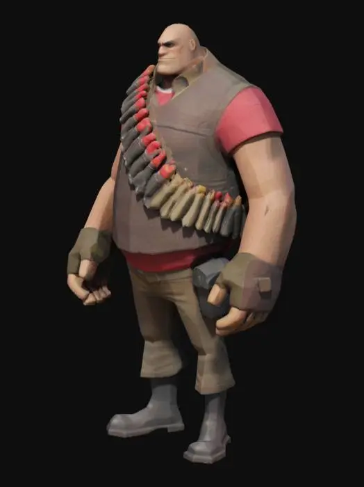 3D model for Heavy Mercenary, Team Fortress 2
