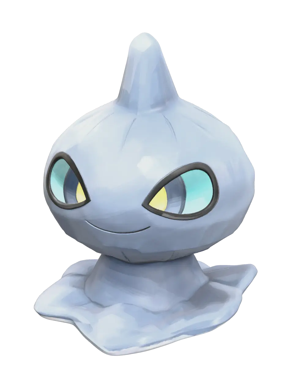 Shuppet Evolution 3D model, vytvořený pomocí AI