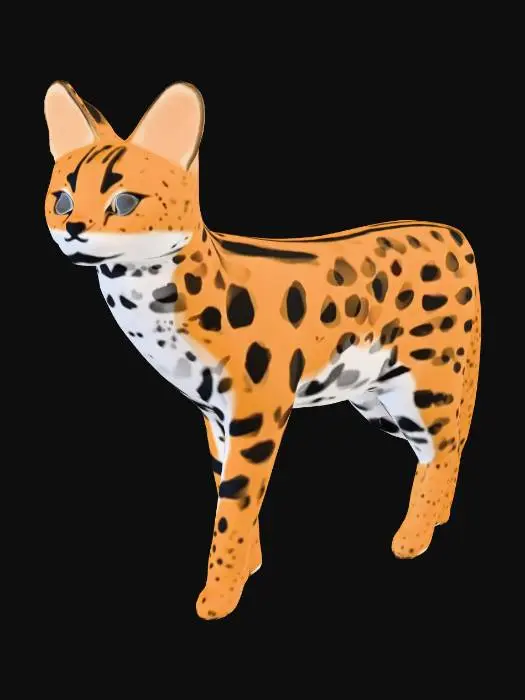 3D model for Spotted cat