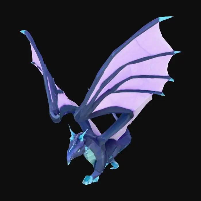 3D model for Frost low poly dragon