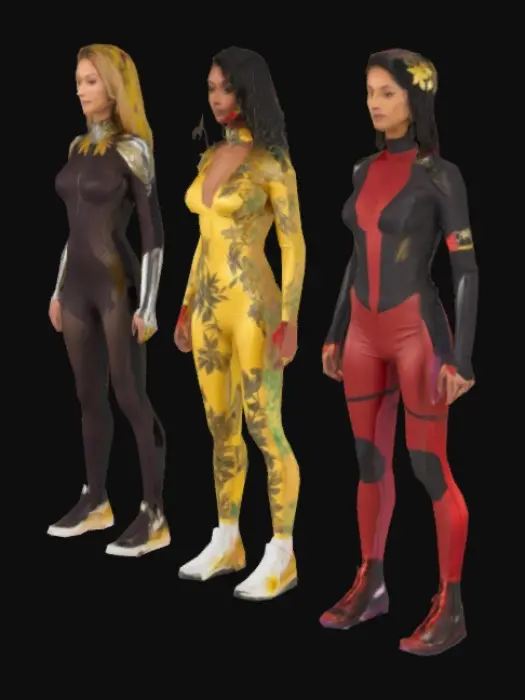 3D model for Superhero Trio