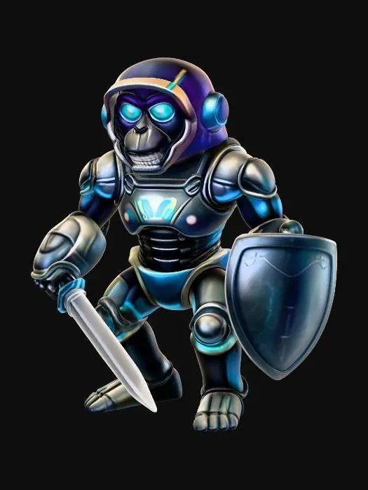 3D model for Cyber-Knight Monnkey
