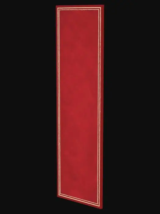3D model for Red Leather Book Spine with Gold Borders