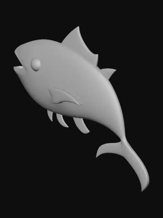 3D model for Blue Tuna Illustration