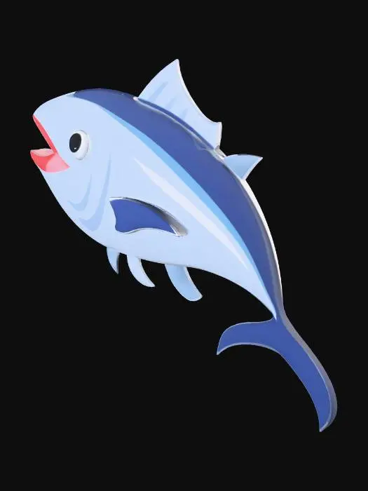3D model for Blue Tuna Illustration
