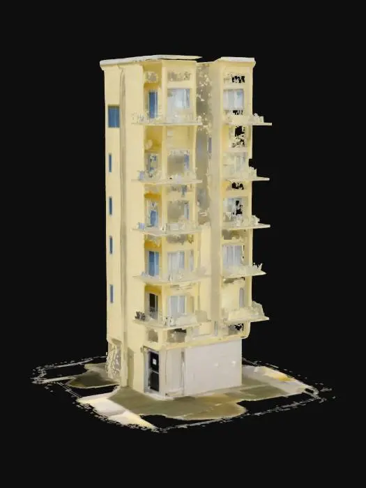 3D model for cybor punk building