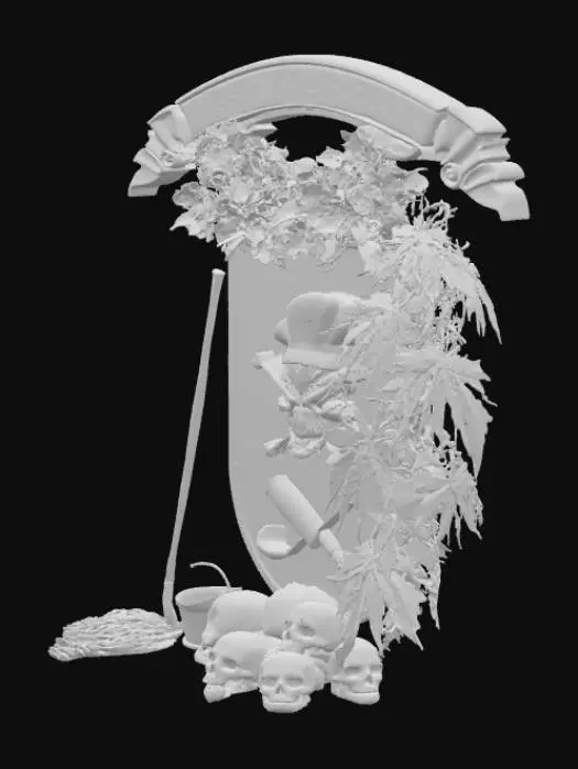 3D model for Culinary Skull Emblem