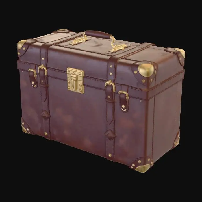3D model for Old Leather Suitcase