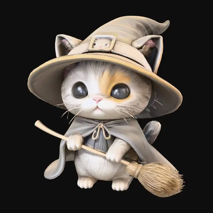 3D model for Witchy Kitty, #Halloween2025#