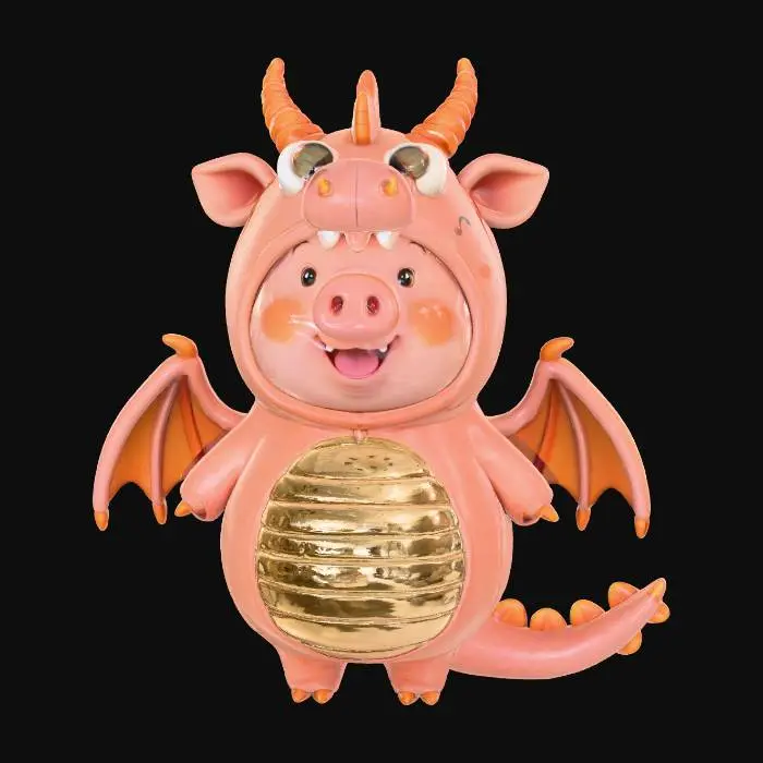 3D model for Dragon Piglet Delight, #Halloween2025#