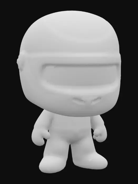3D model for F1 Racer repose, chibi
