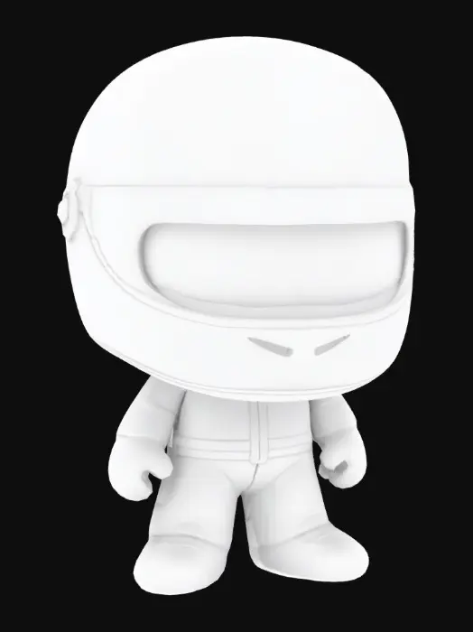 3D model for F1 Racer repose, chibi