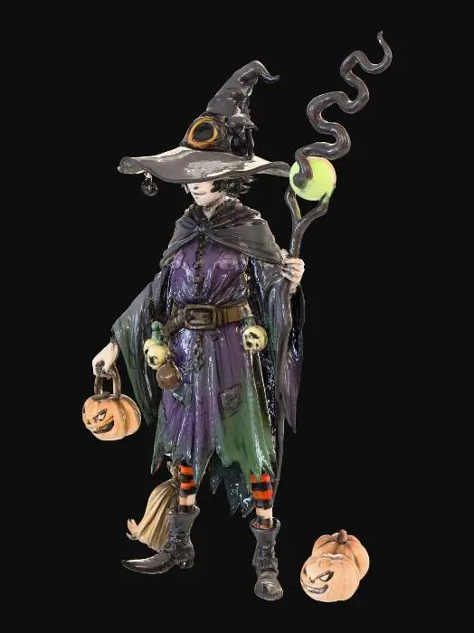 3D model for #Halloween2025#, Witch's Halloween Night