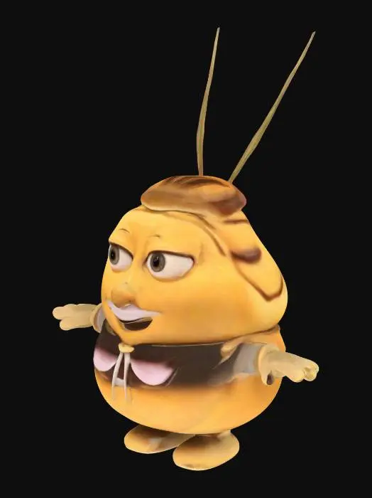 3D model for Bee Mascot Close-Up