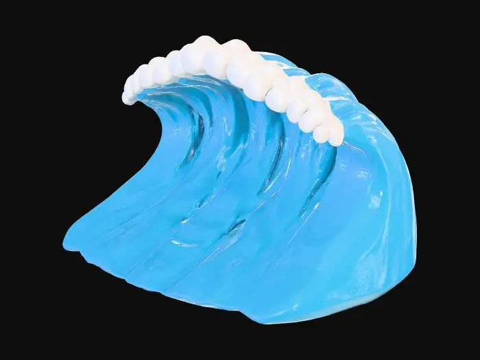 3D model for Wave Sculpture