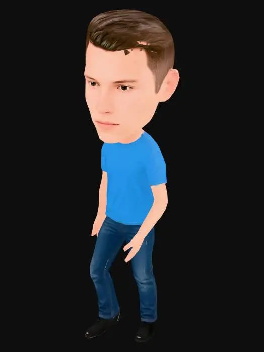 3D model for Blue Shirt Avatar