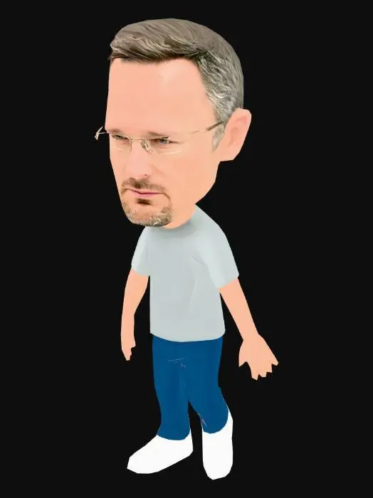 3D model for Bobblehead Man in Gray Shirt