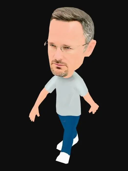 3D model for Bobblehead Man in Gray Shirt