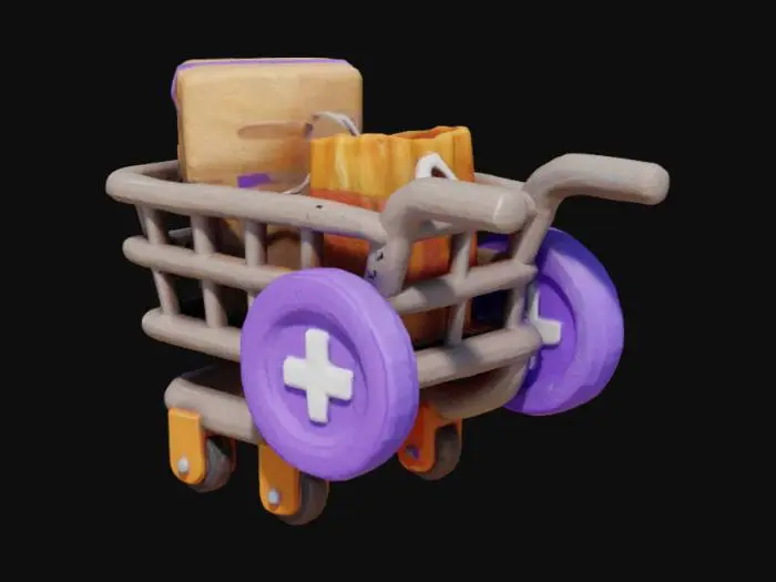 3D model for Shopping Cart Icon