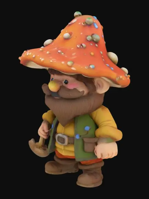 3D model for A sprinkled mushroom head dwarf