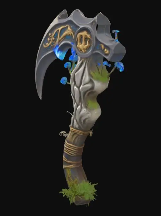 3D model for Game Scythe Weapon