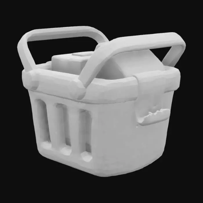 3D model for Shopping Basket Icon