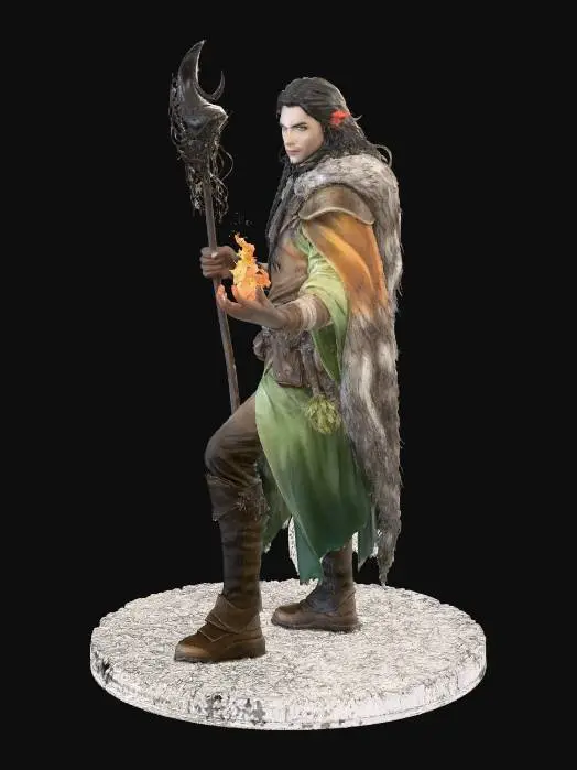 3D model for Wood Elf Druid