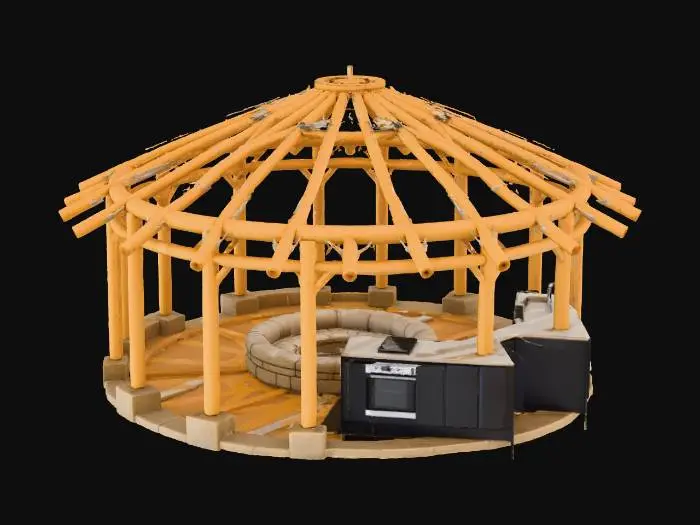 3D model for Desert Oasis Pavilion