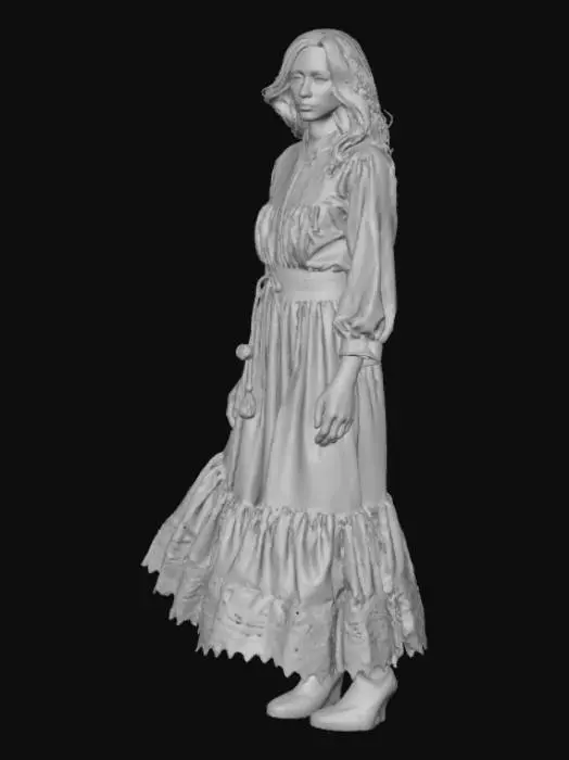 3D model for славянская одежда для девушки, только одежда без человека, в отличном качестве, разрешение 2к