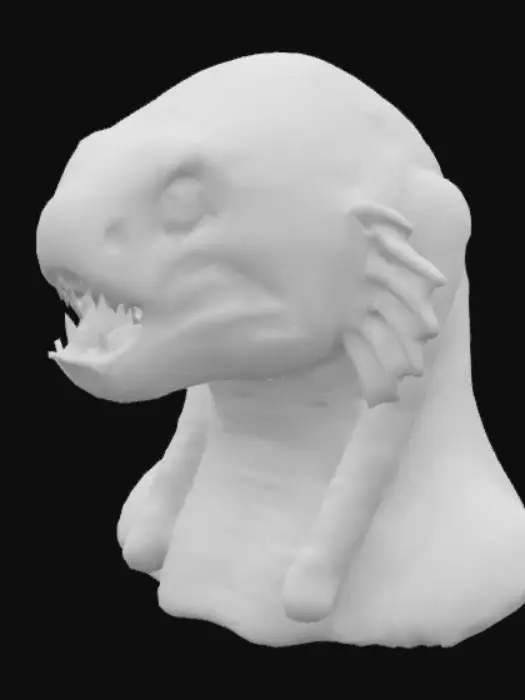 3D model for Moray eel helmet