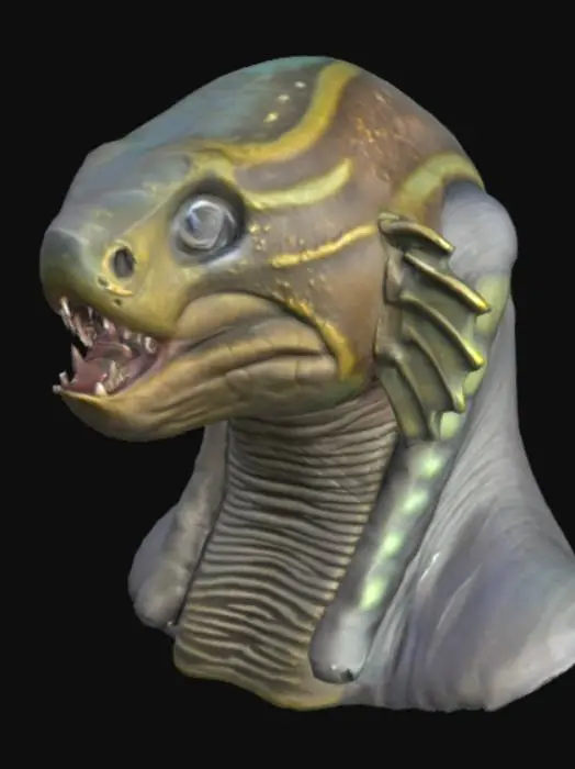 3D model for Moray eel helmet