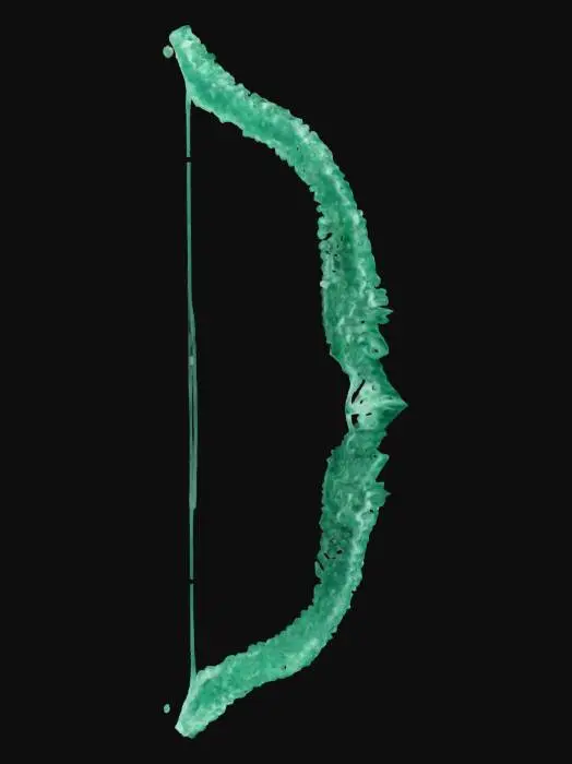 3D model for Emerald Bow Sculpt.