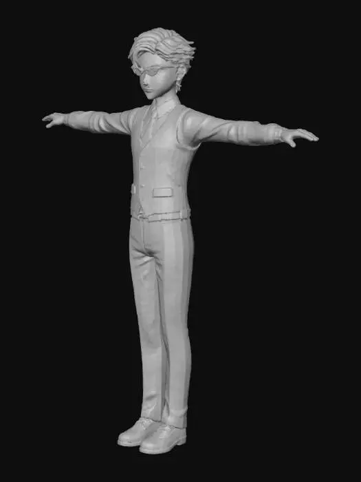 3D model for Character Ready for Action