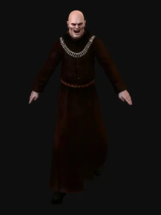 3D model for Angry Cruciform Monk