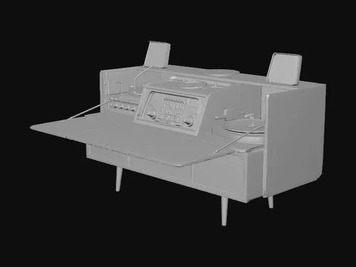 3D model for VINTAGE MÜZİK DOLABI - 3D MODELLEME REFERANS ŞABLONU