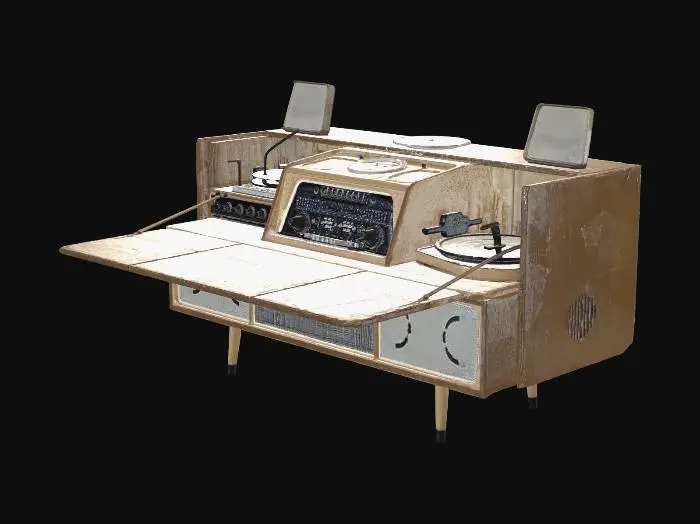 3D model for VINTAGE MÜZİK DOLABI - 3D MODELLEME REFERANS ŞABLONU