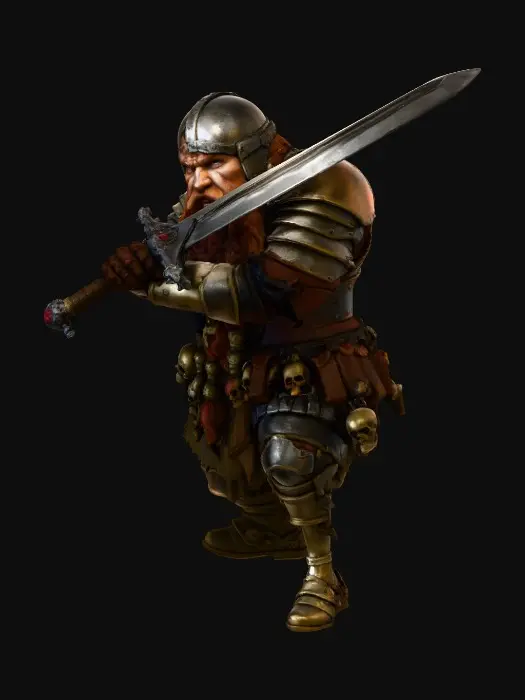 3D model for evil warrior dwarf