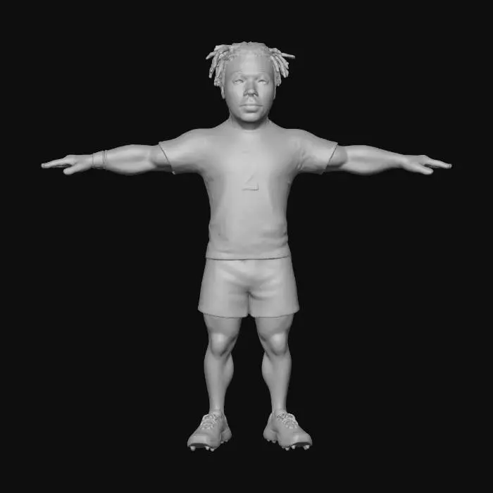 3D model for Focused Athlete in Red and Green