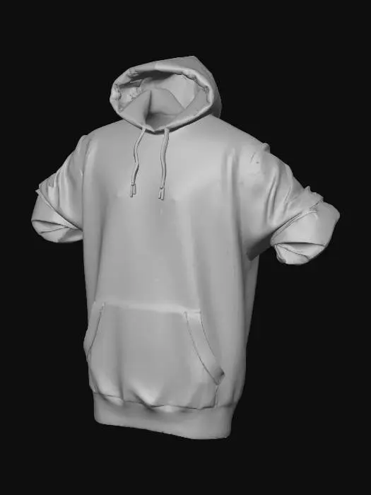 3D model for Floating Black Hoodie
