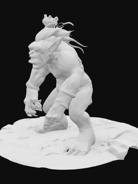 3D model for Quero que crie um troll um mostro mitológico semi realista 