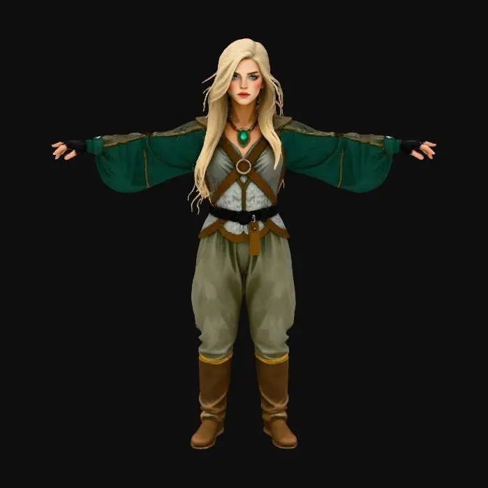 3D model for Desert Gunslinger