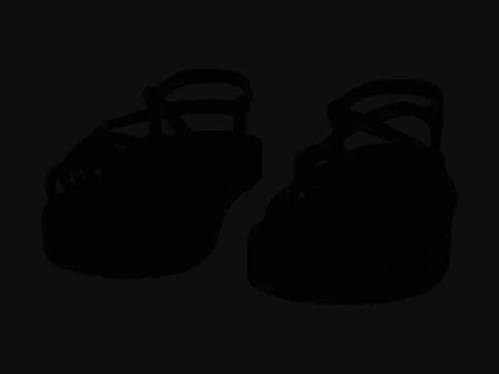 3D model for Black Rope-Strap Sandals