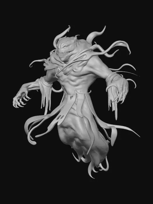 3D model for cursed spirit. 3d style.