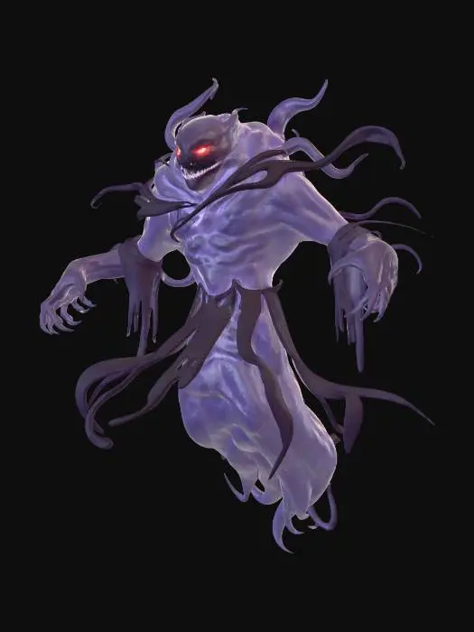 3D model for cursed spirit. 3d style.